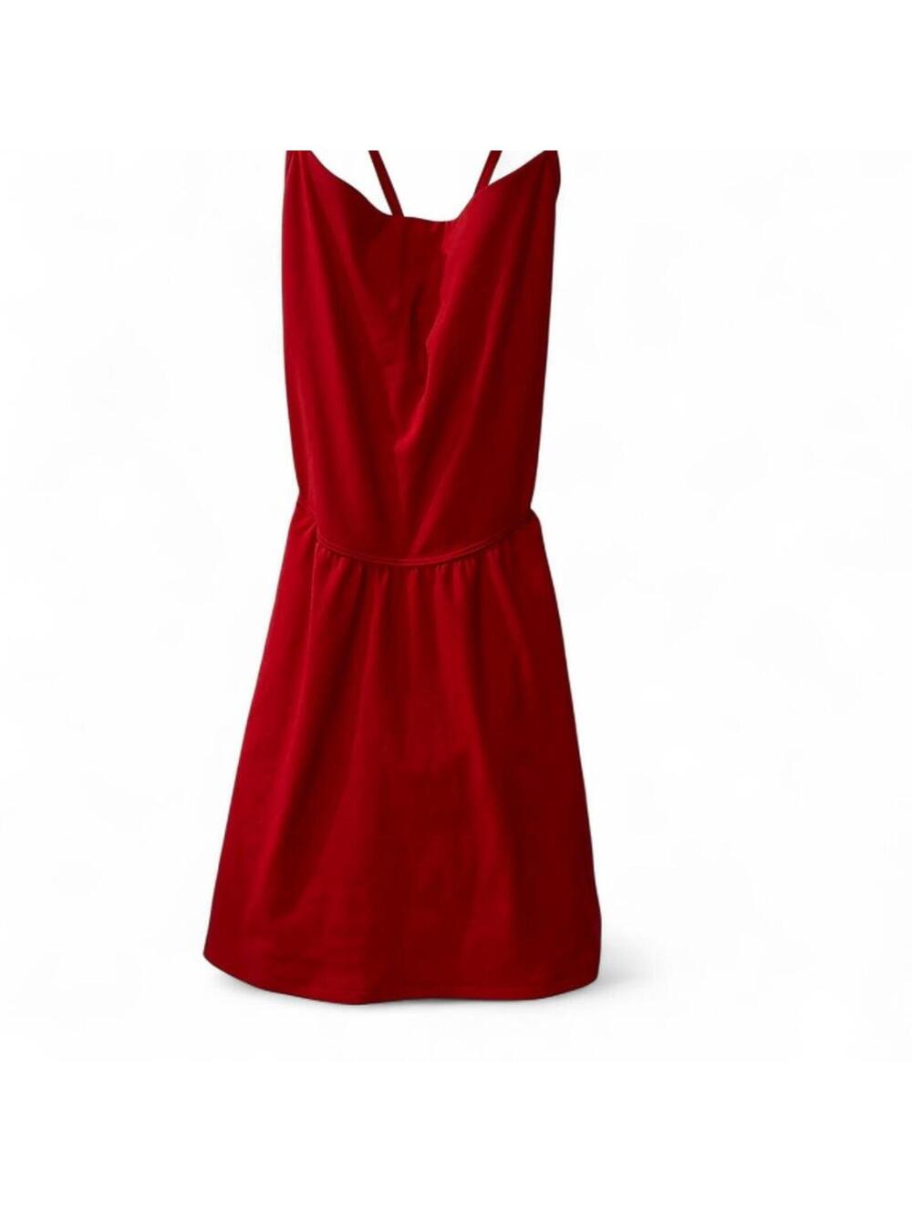 Red Cowl Neck Skort Dress